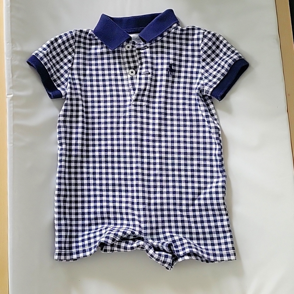 Ralph Lauren Baby Boy Checked Bodysuit